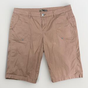 PrAna Larissa Knicker Bermuda Shorts Desert Khaki Brown Womens 14